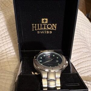 Hilton Swiss Silver Watch